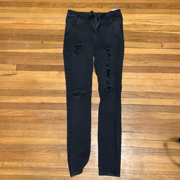 Bluenotes black ripped skinny jeans - Picture 1 of 3